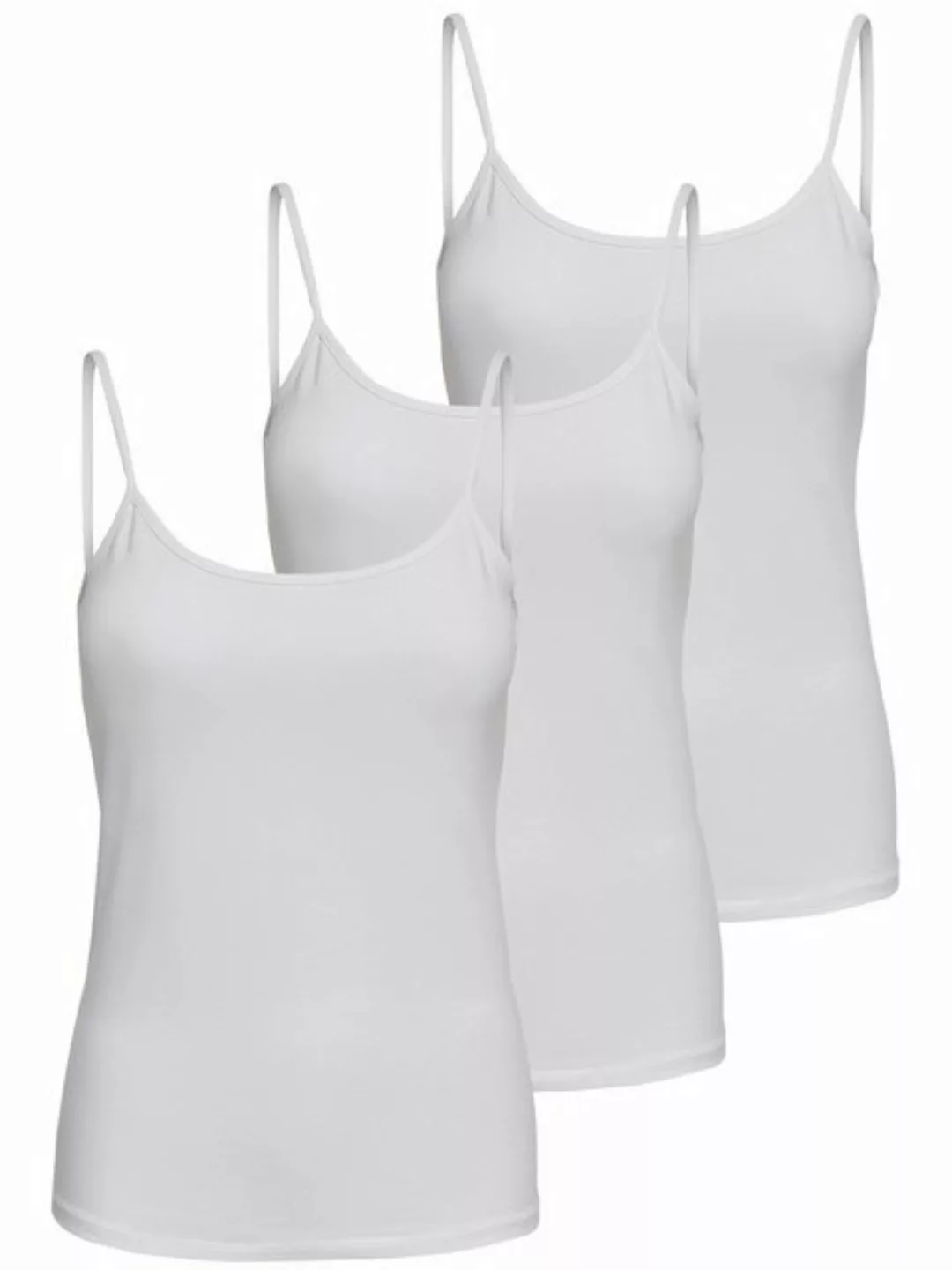 ONLY Tanktop Life Singlet (3-tlg) Figur betont, elastische Baumwollqualität günstig online kaufen