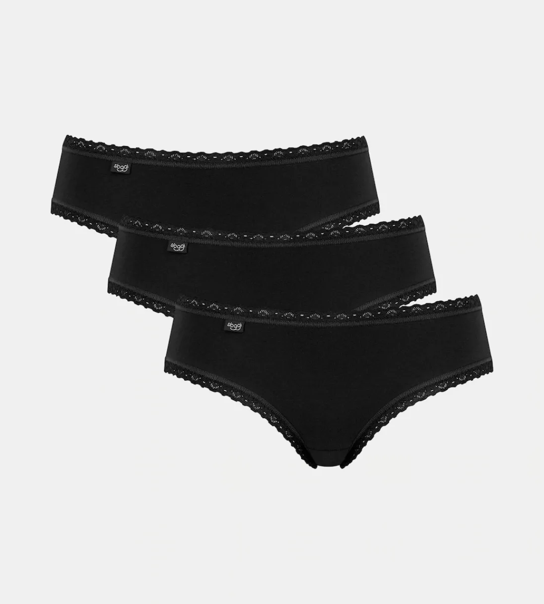 sloggi Hipster "24/7 Cotton Lace", (3er Pack), Taillen-und Beinabschlüsse a günstig online kaufen