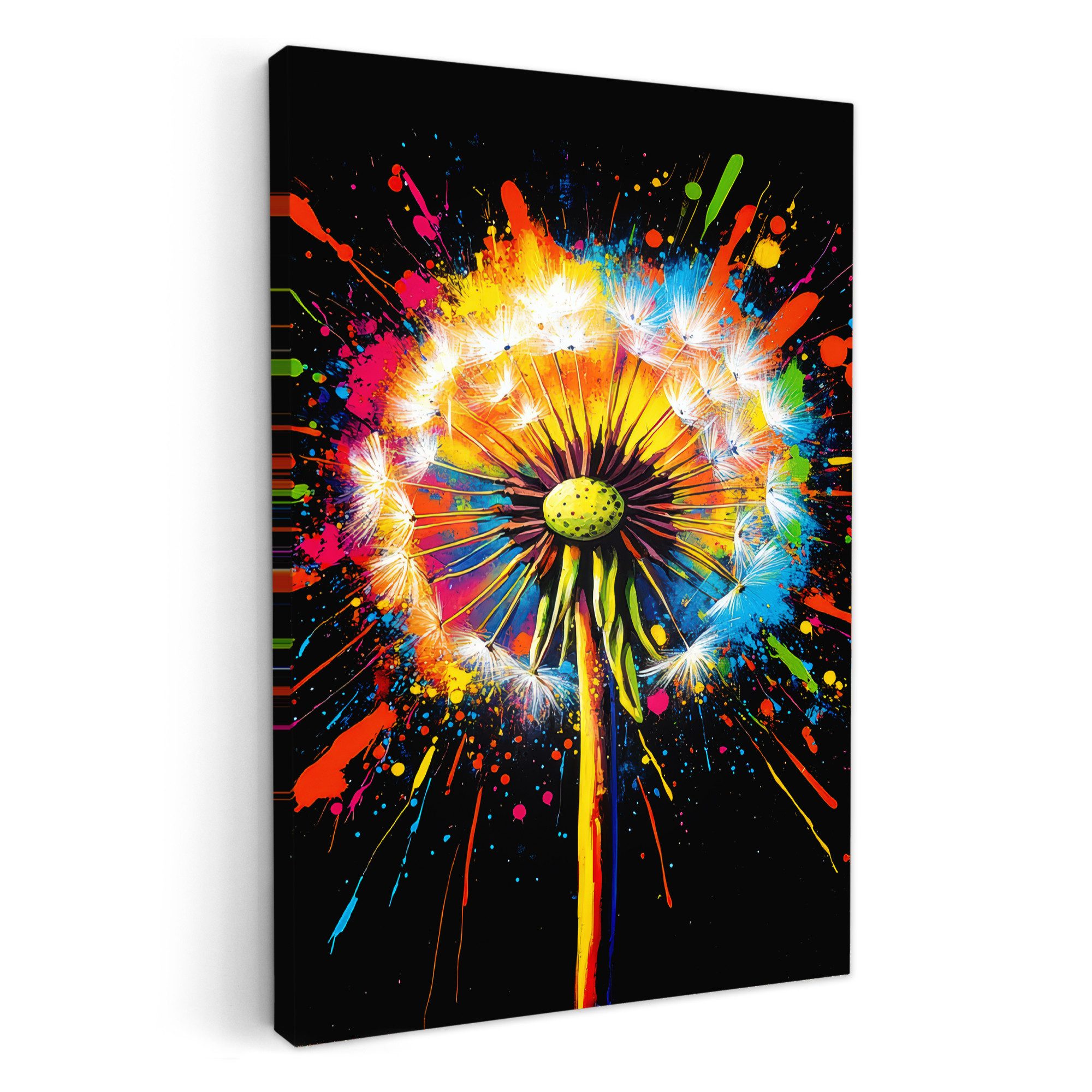 OneMillionCanvasses® Leinwandbild Löwenzahn - Graffiti - günstig online kaufen
