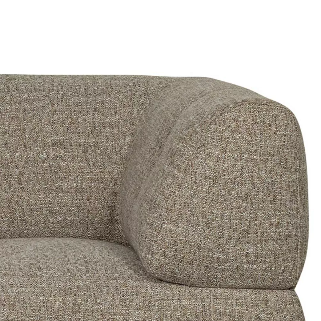 Dreisitzer Couch Strukturstoff in Hellbraun meliert 245 cm breit günstig online kaufen