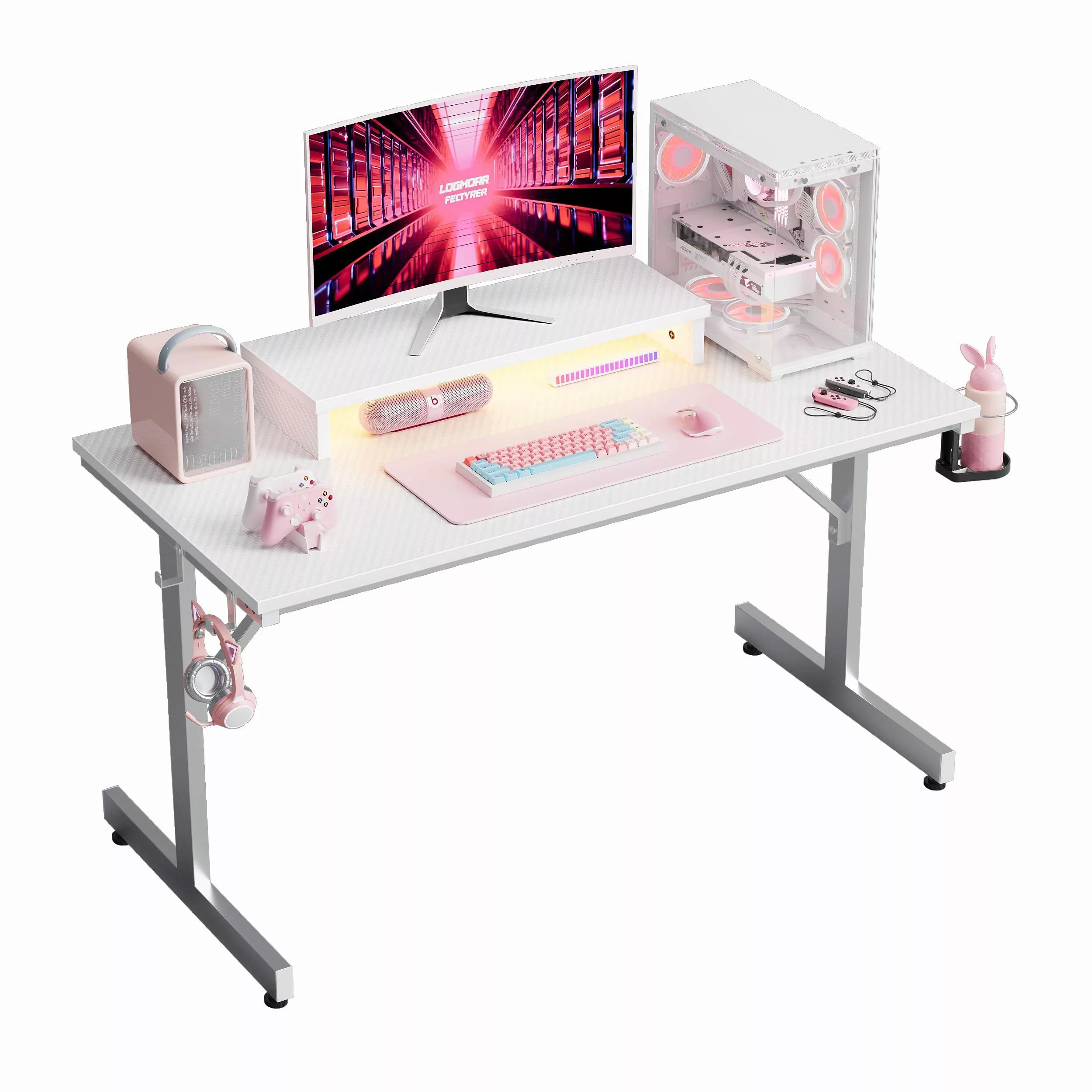 Bestier Gamingtisch 106cm Gaming Schreibtisch mit günstig online kaufen