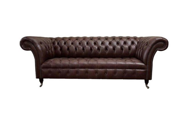 JVmoebel Sofa Sofa 3 Sitzer Chesterfield Ledersofa Wohnzimmer Designer Couc günstig online kaufen