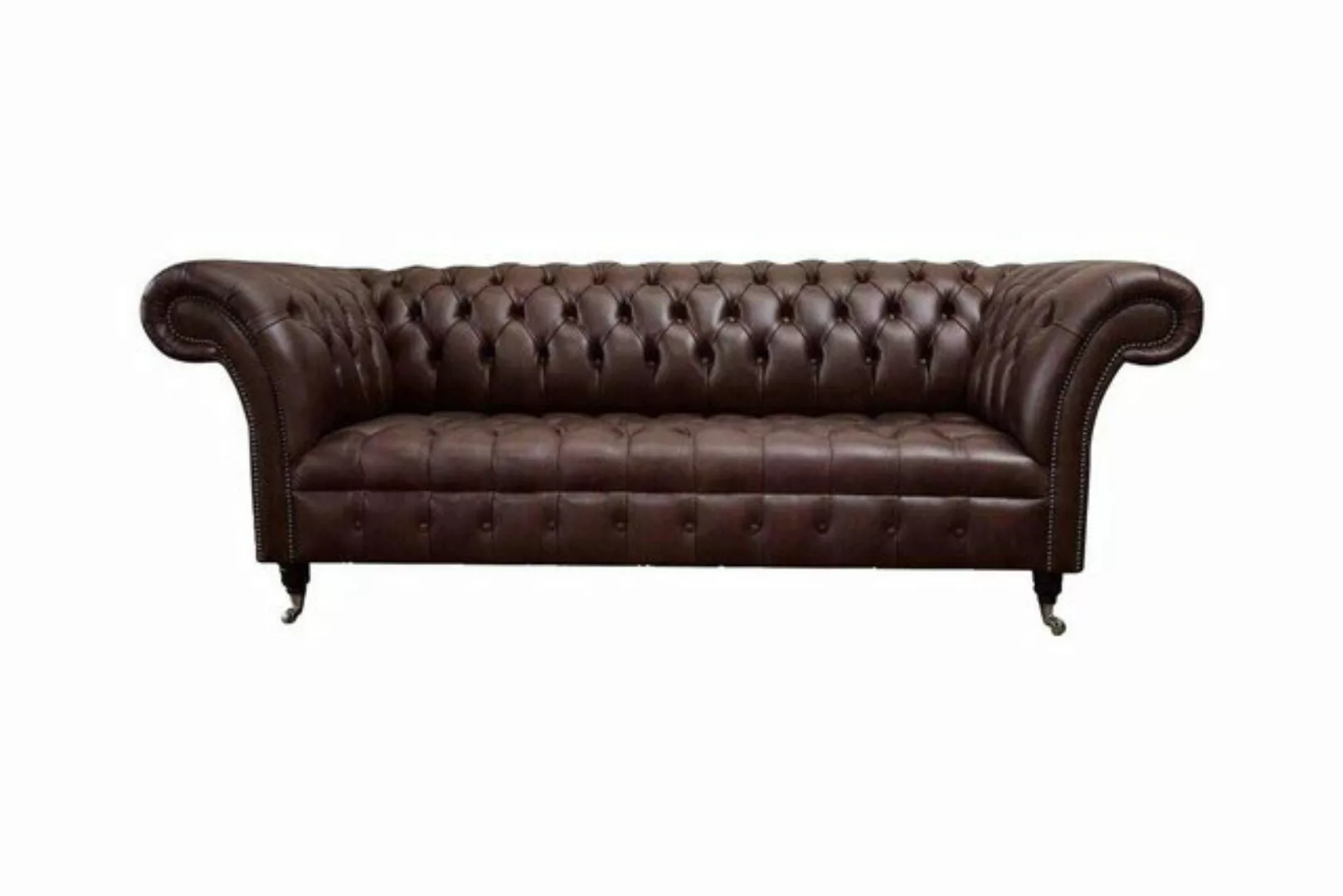 JVmoebel Sofa Sofa 3 Sitzer Chesterfield Ledersofa Wohnzimmer Designer Couc günstig online kaufen