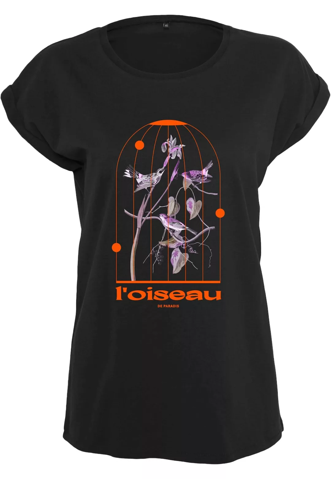 MisterTee Kurzarmshirt "MisterTee Damen Ladies L´oiseau De Paradis Tee" günstig online kaufen