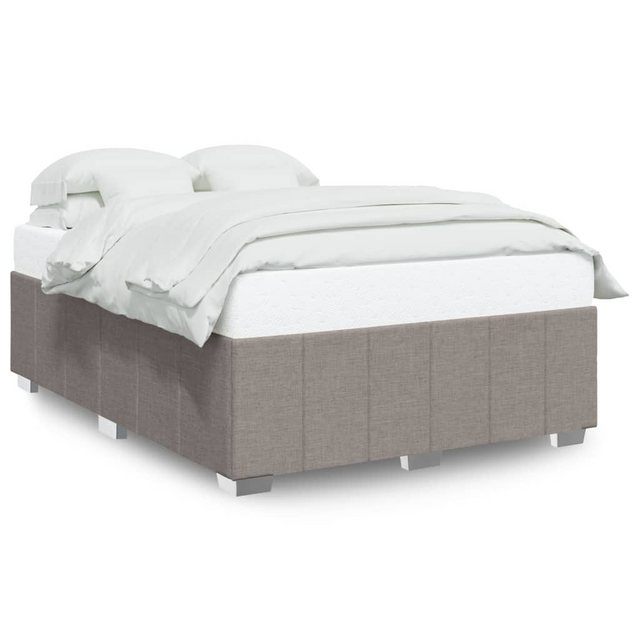 vidaXL Bett, Bettgestell ohne Matratze Taupe 140x190 cm Stoff günstig online kaufen