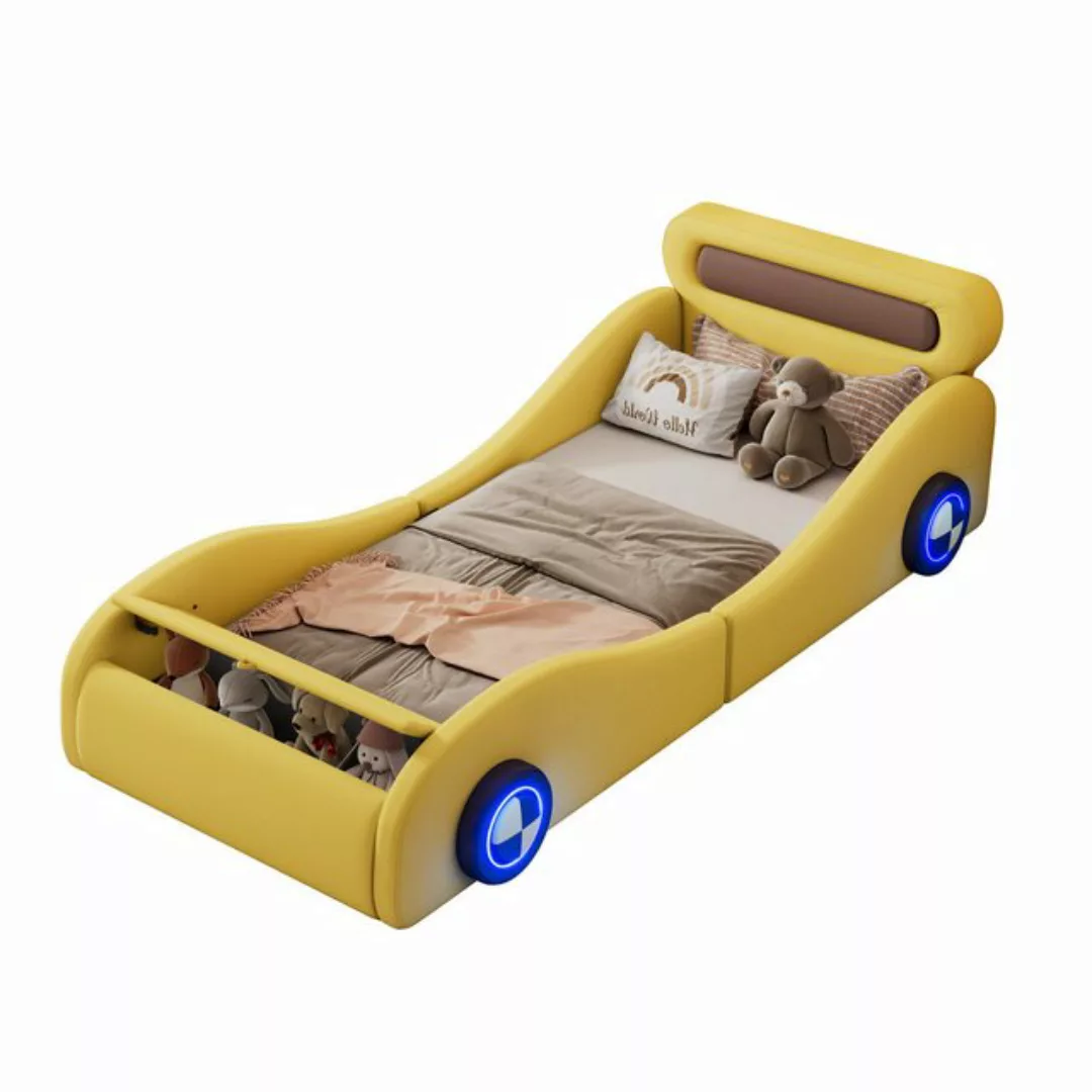 TavilaEcon Kinderbett Einzelbett, Jugendbett, Polsterbett in Form eines Aut günstig online kaufen