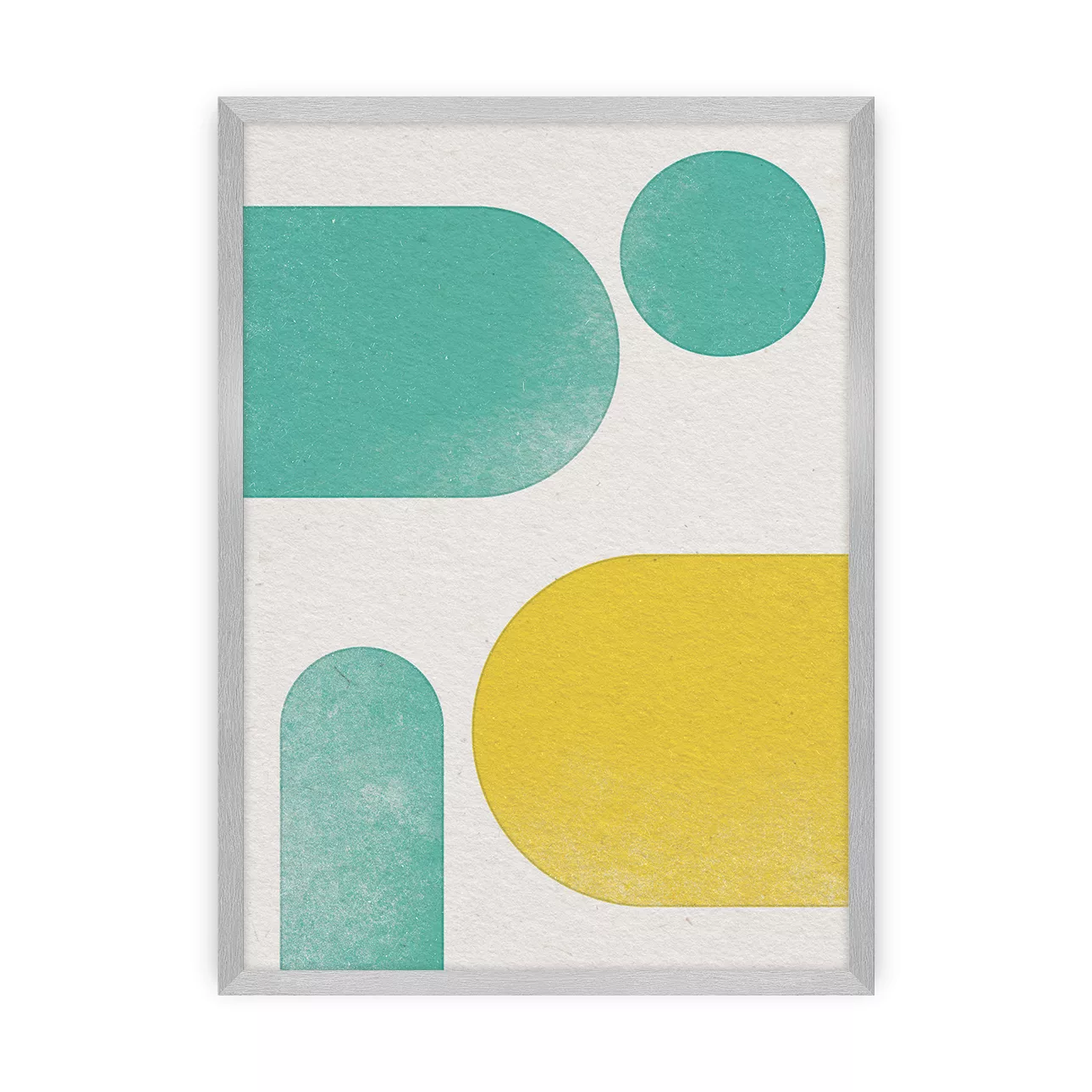 Poster Abstract Shapes I, 50 x70 cm, Ramka: Srebrna günstig online kaufen