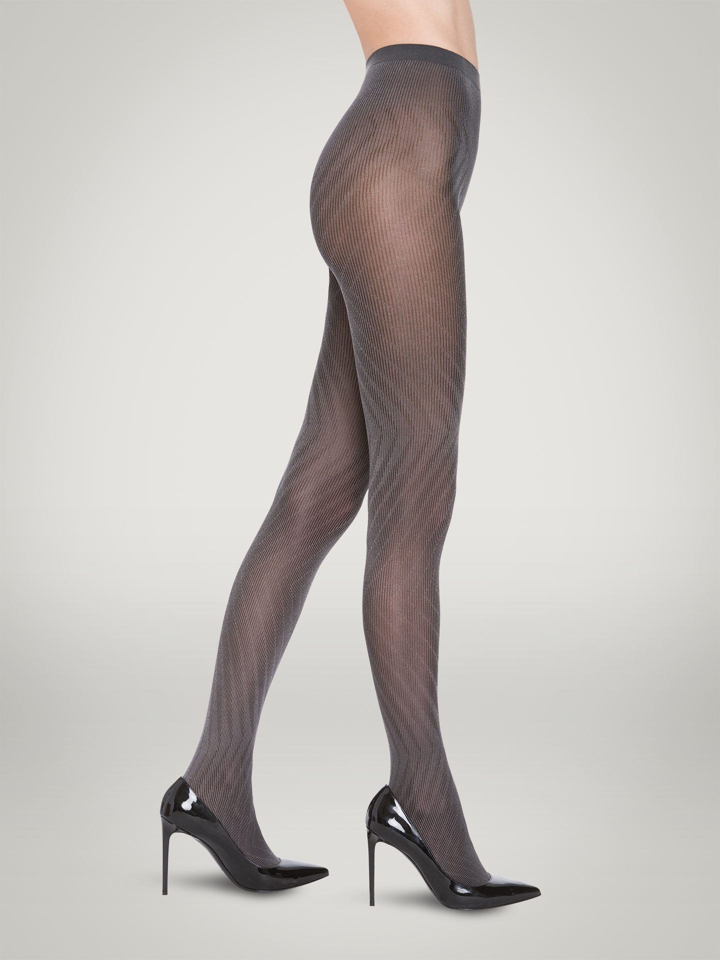 Wolford - Bodyline Tights, Frau, pewter/black, Größe: S günstig online kaufen