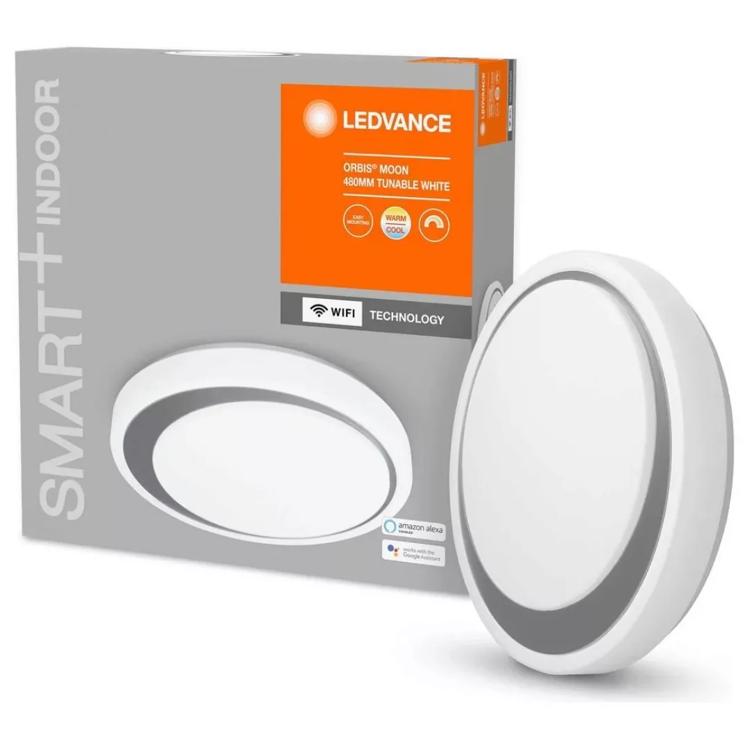 SMART+ LED Deckenleuchte in Weiß und Grau 32W 3300lm 480mm günstig online kaufen