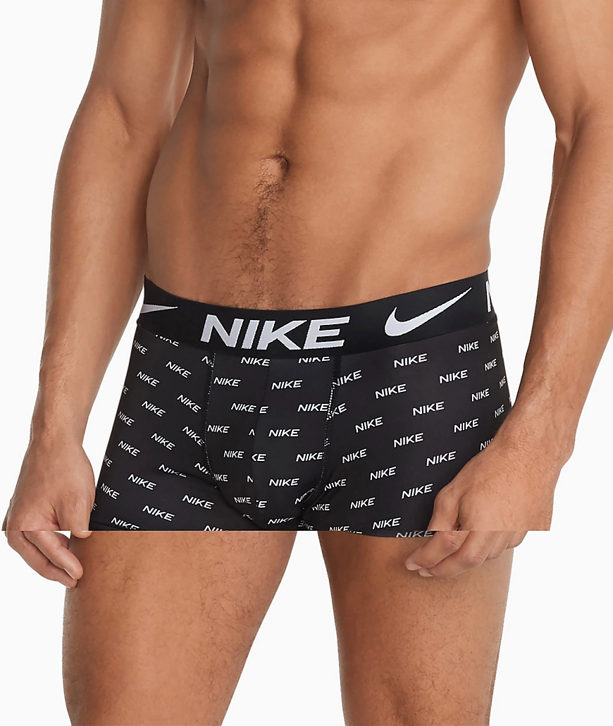 Nike – Unterhosen aus Mikrofaser in Schwarz/Grau/bedruckt im 3er-Pack-Bunt günstig online kaufen