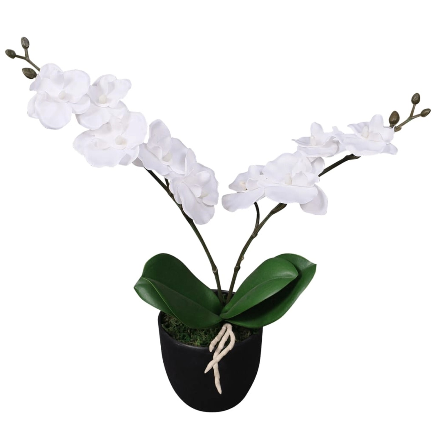 furnicato Künstliche Orchidee mit Topf 30 cm Weiß günstig online kaufen