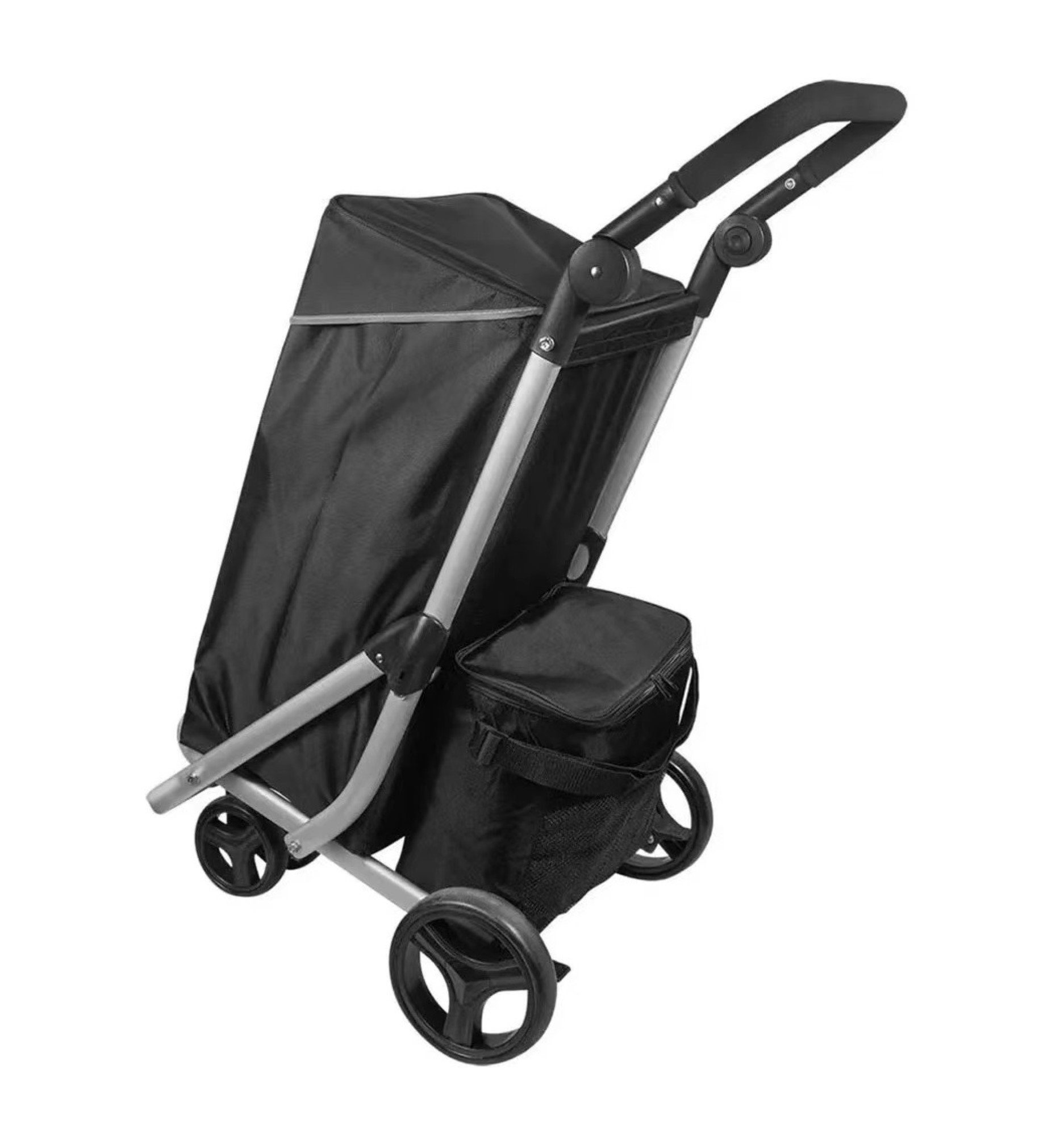 Cheffinger Einkaufstrolley 48L Einkaufswagen+12L Kühltasche Einkauf günstig online kaufen