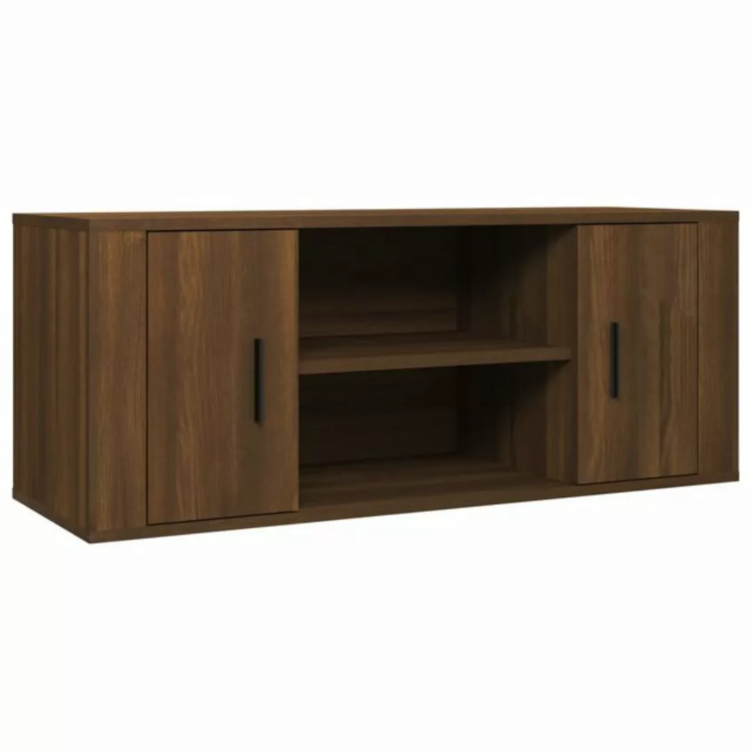 vidaXL TV-Schrank TV-Board Braun Eichen-Optik 100x35x40 cm Holzwerkstoff günstig online kaufen