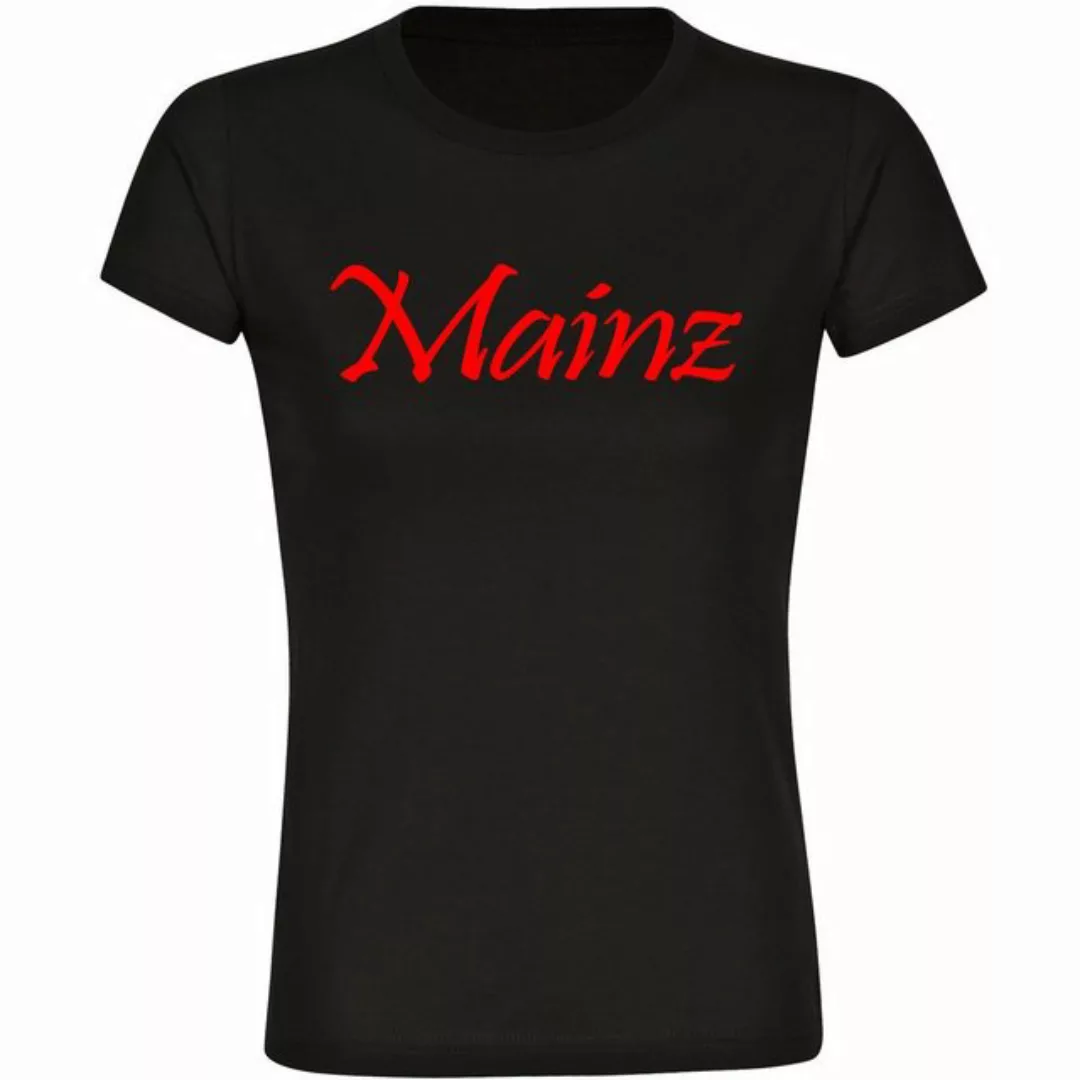 multifanshop T-Shirt Damen Mainz - Schriftzug - Frauen günstig online kaufen