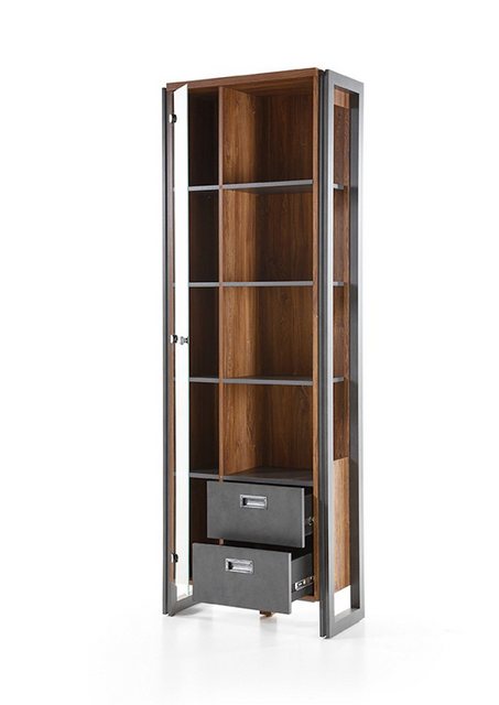 Feldmann-Wohnen Stauraumschrank Detroit (1-St) 70x202cm Stirling Oak schief günstig online kaufen