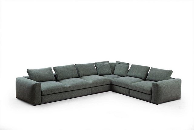 Xlmoebel Ecksofa Ecksofa Wohnlandschaft L-Form Holz mit Stoff Neuartig grün günstig online kaufen