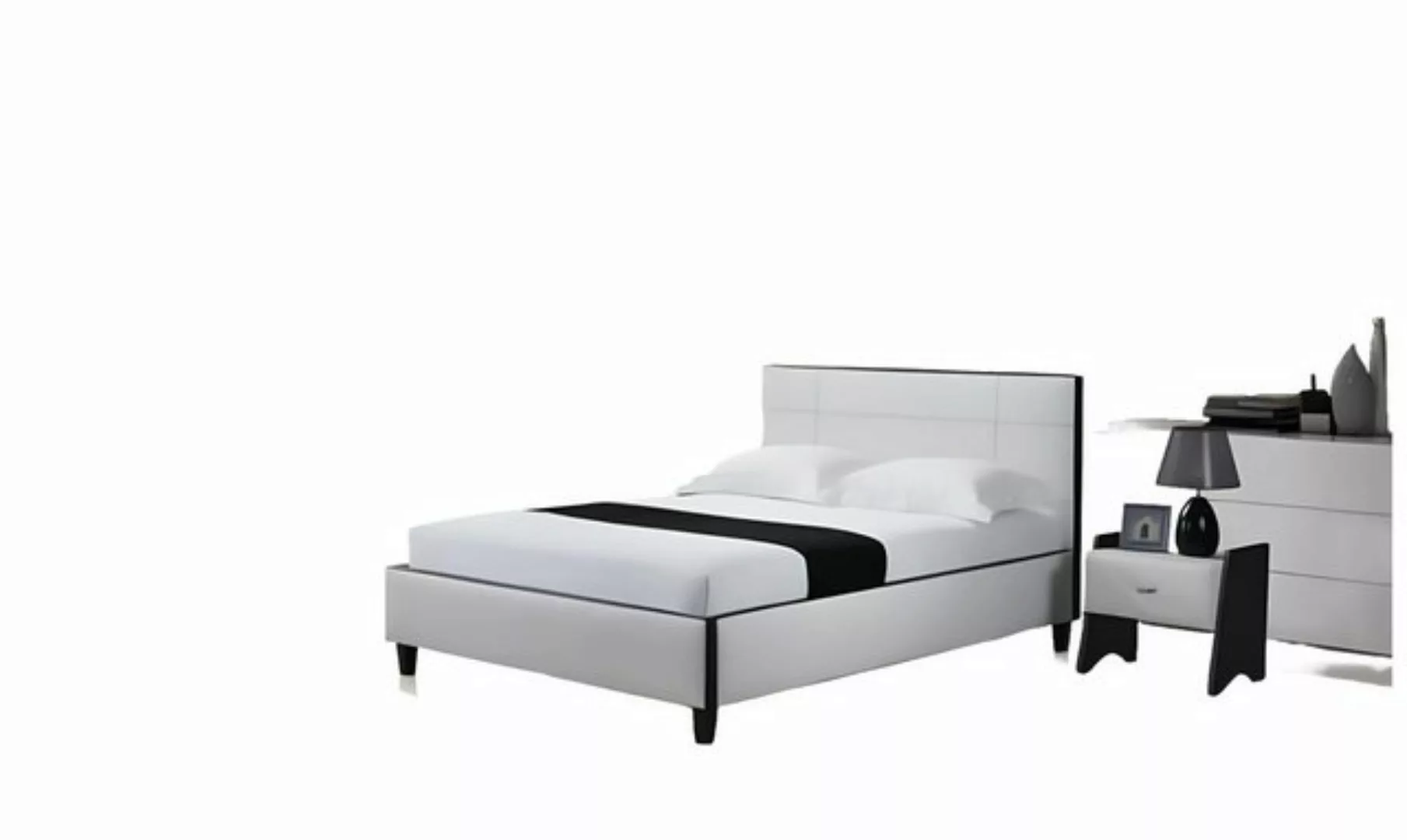 JVmoebel Bett Leder Betten Design Bett Doppel Ehe Modernes Hotel Gestell Lu günstig online kaufen