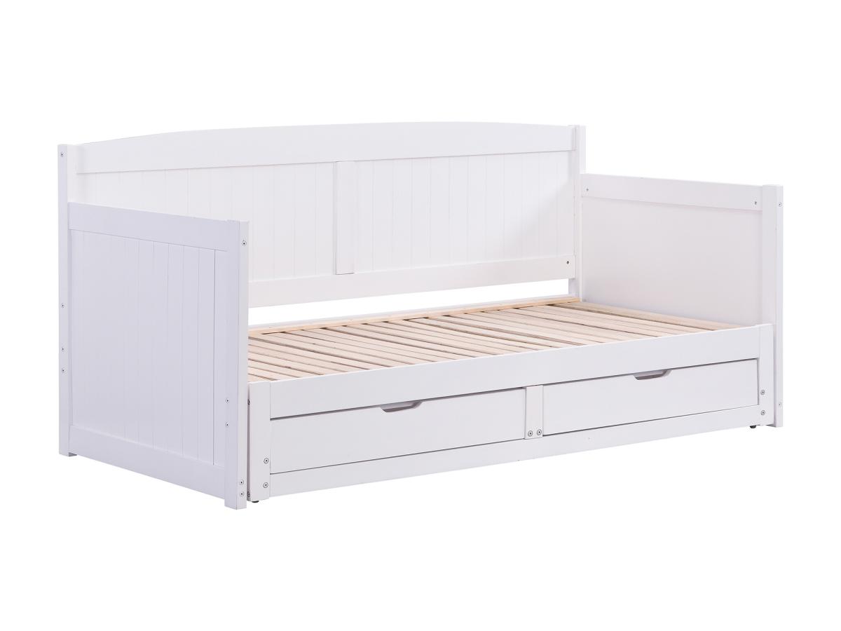 Ausziehbett - 90 x 190 oder 180 x 190 cm - Mit ausziehbarem Lattenrost & Sc günstig online kaufen