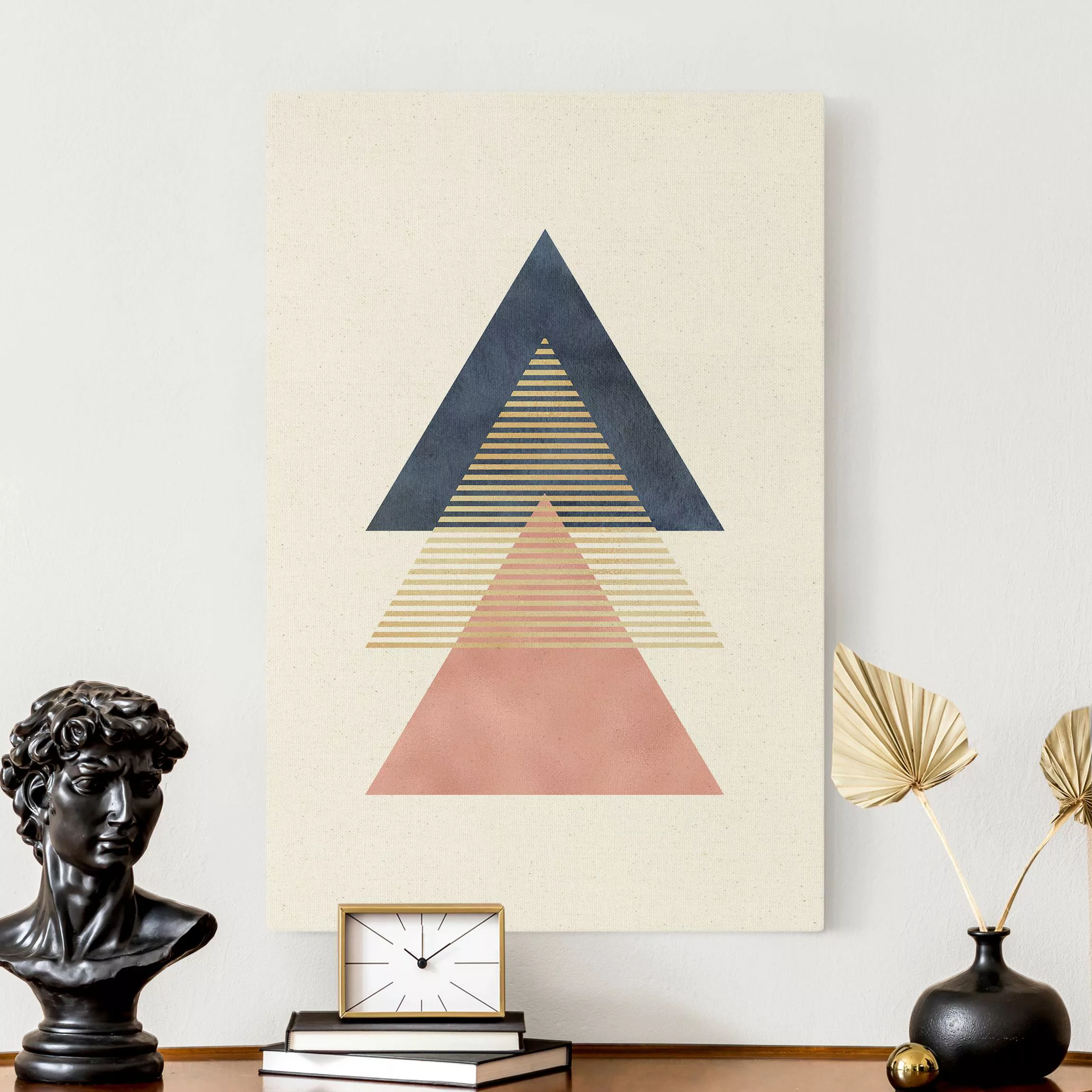 Leinwandbild auf Naturcanvas Drei Dreiecke günstig online kaufen