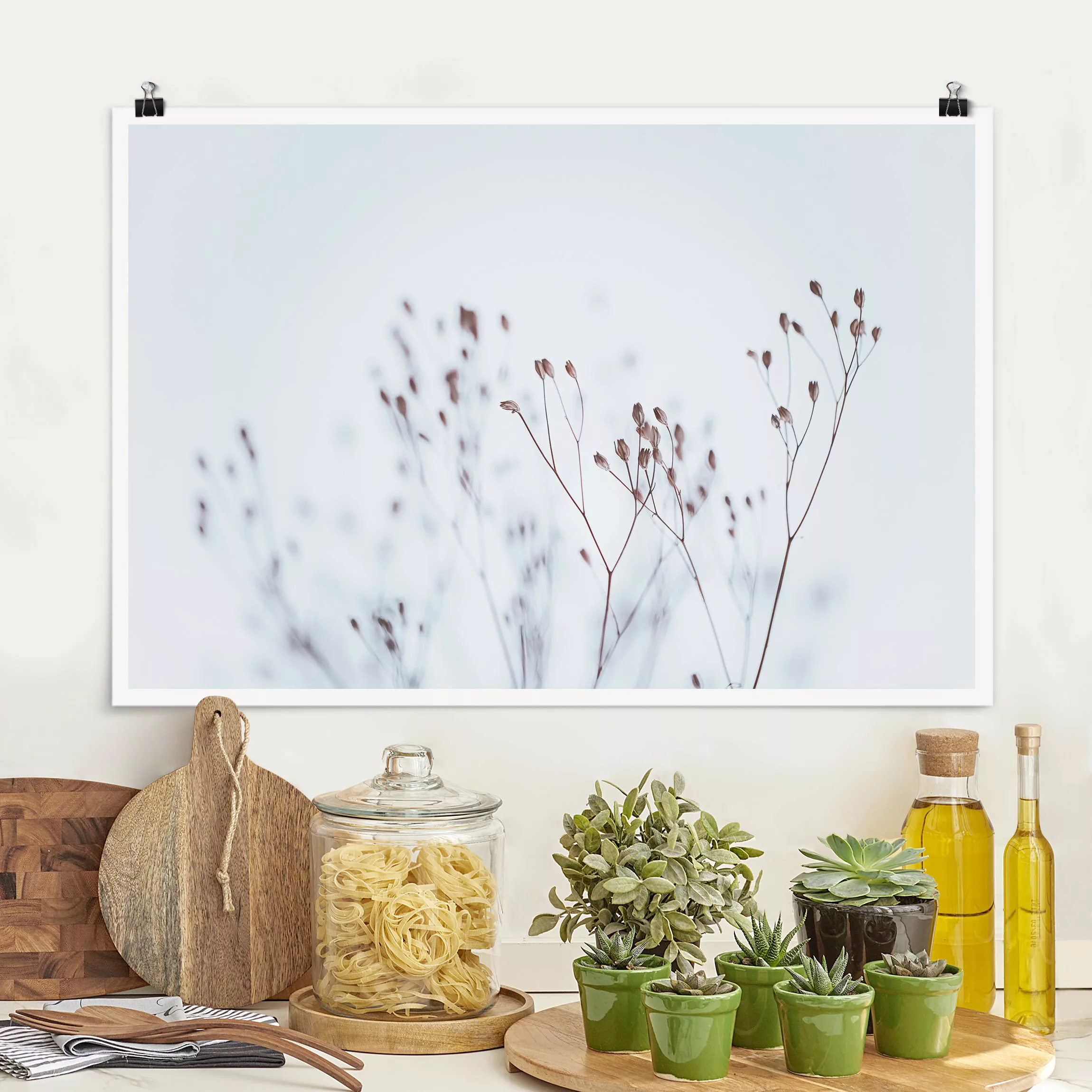 Poster Zartblaue Wildblumen günstig online kaufen