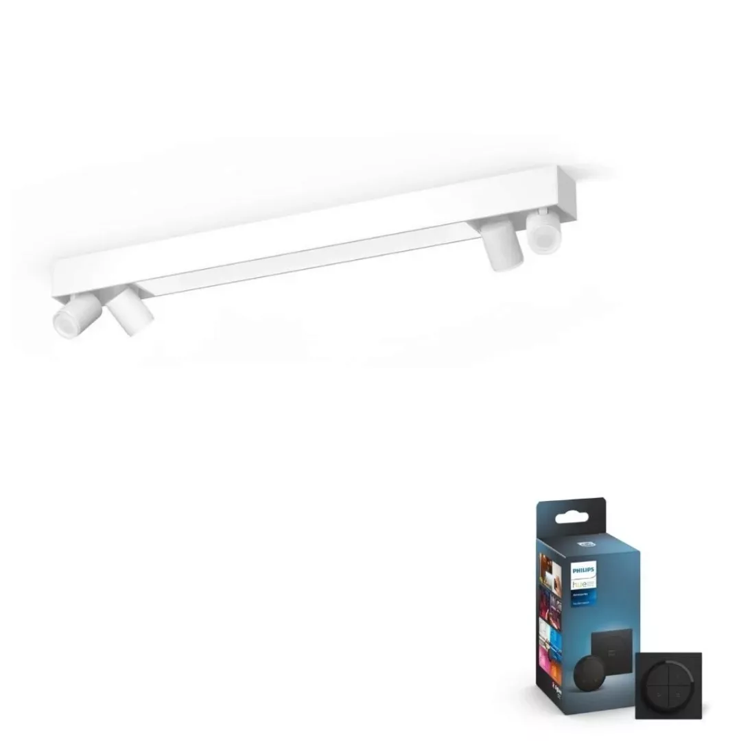 Philips Hue Bluetooth White & Color Ambiance Spot Centris in Weiß 4-flammig günstig online kaufen