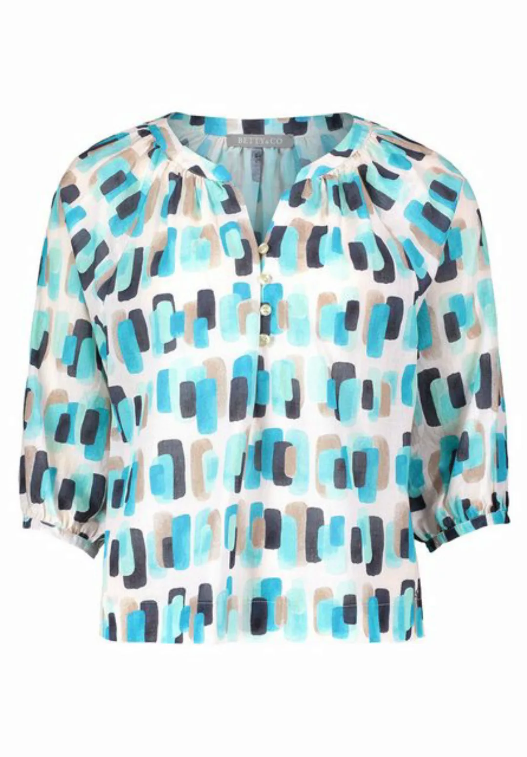 Betty&Co Klassische Bluse mit Print Form günstig online kaufen