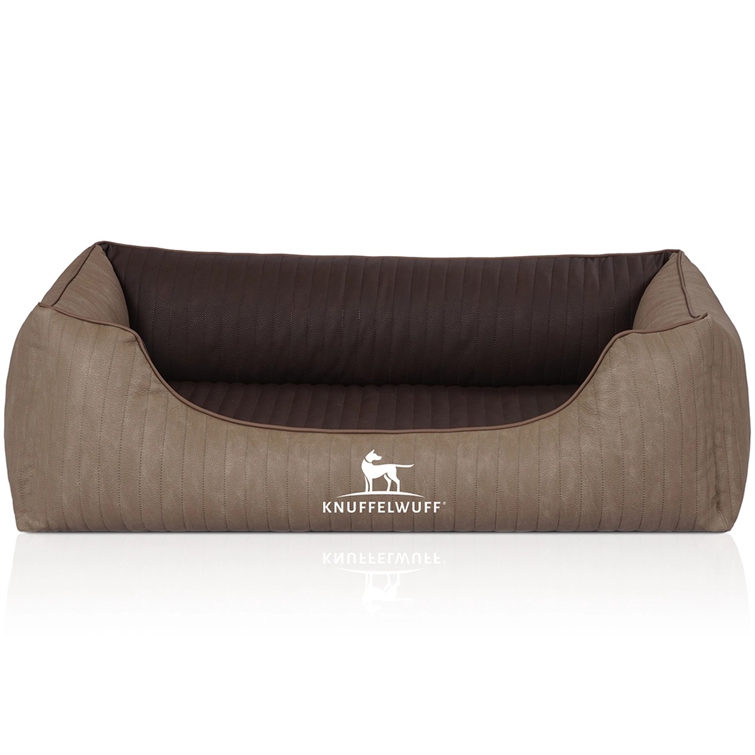 Knuffelwuff Hundebett Outlander Orthopädisch Kunstleder M-L 85 x 63cm Natur günstig online kaufen