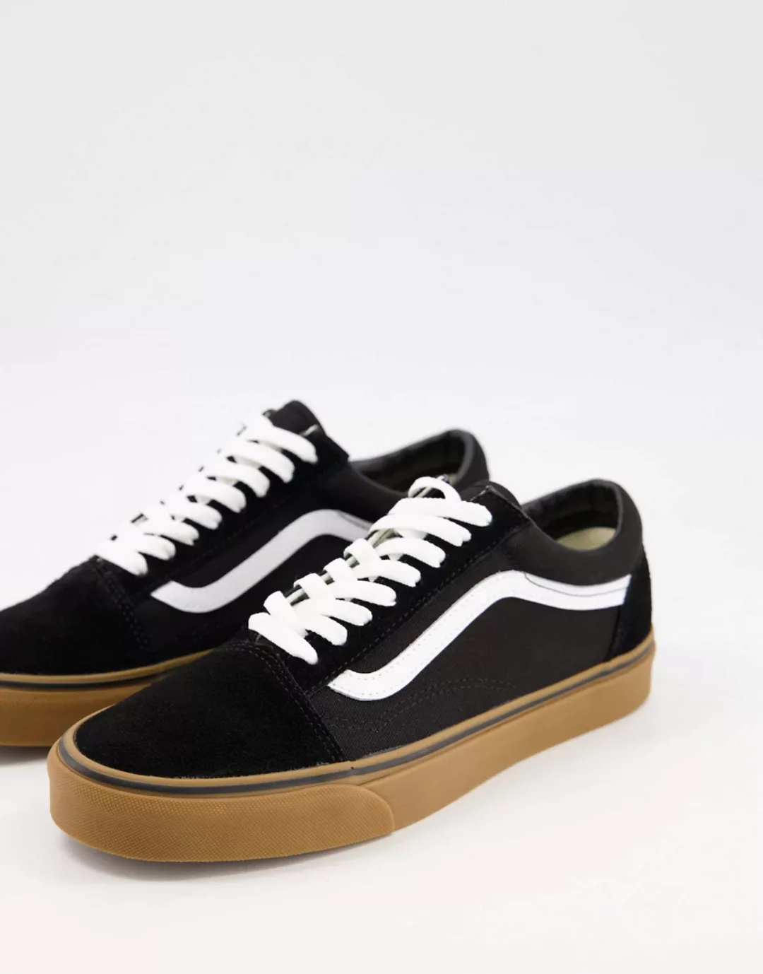 Vans – Old Skool – Sneaker mit Gummisohle in Schwarz/Weiß günstig online kaufen