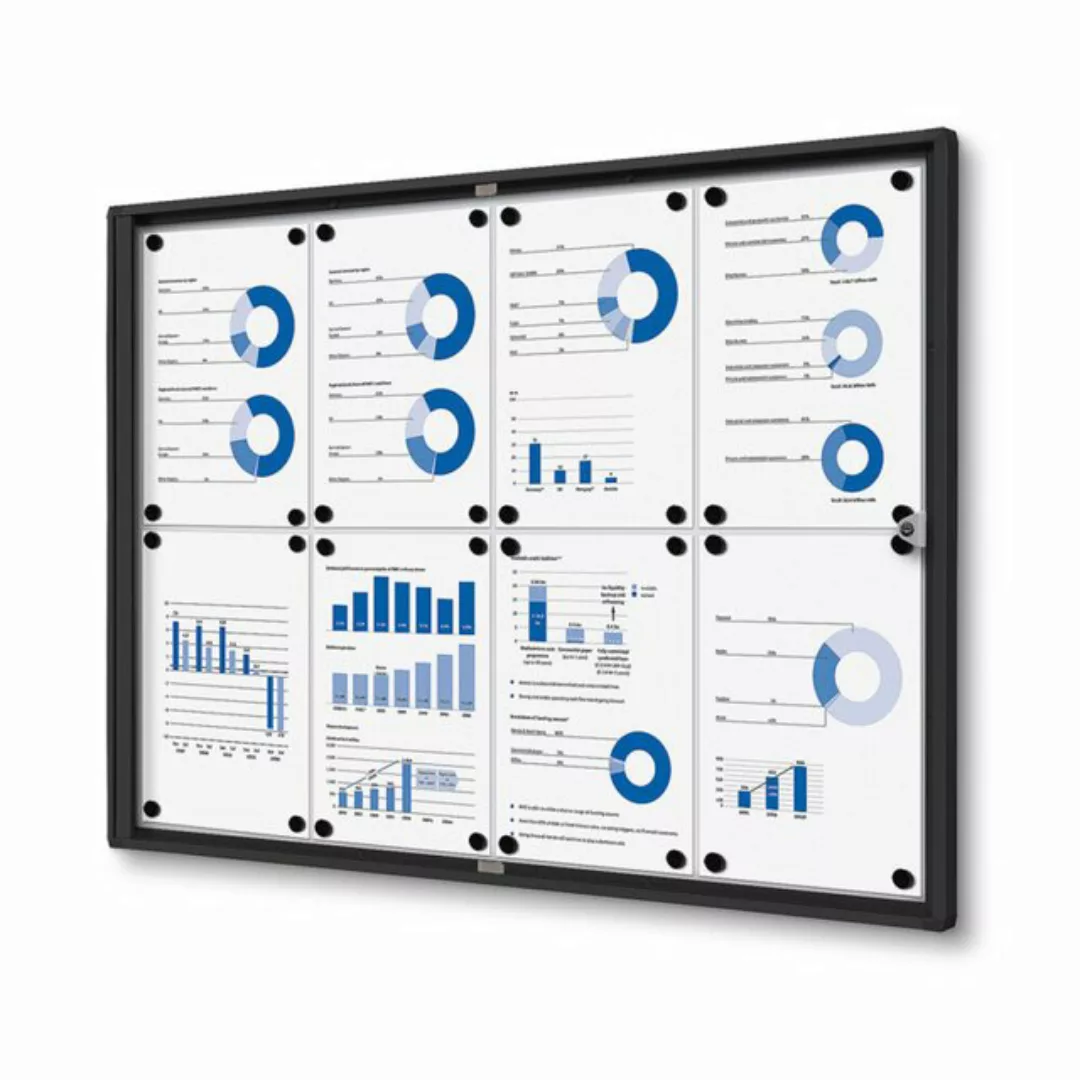 Showdown Displays Hängevitrine Economy SCXS - 8x DIN A4 - Aluminium - Schwa günstig online kaufen