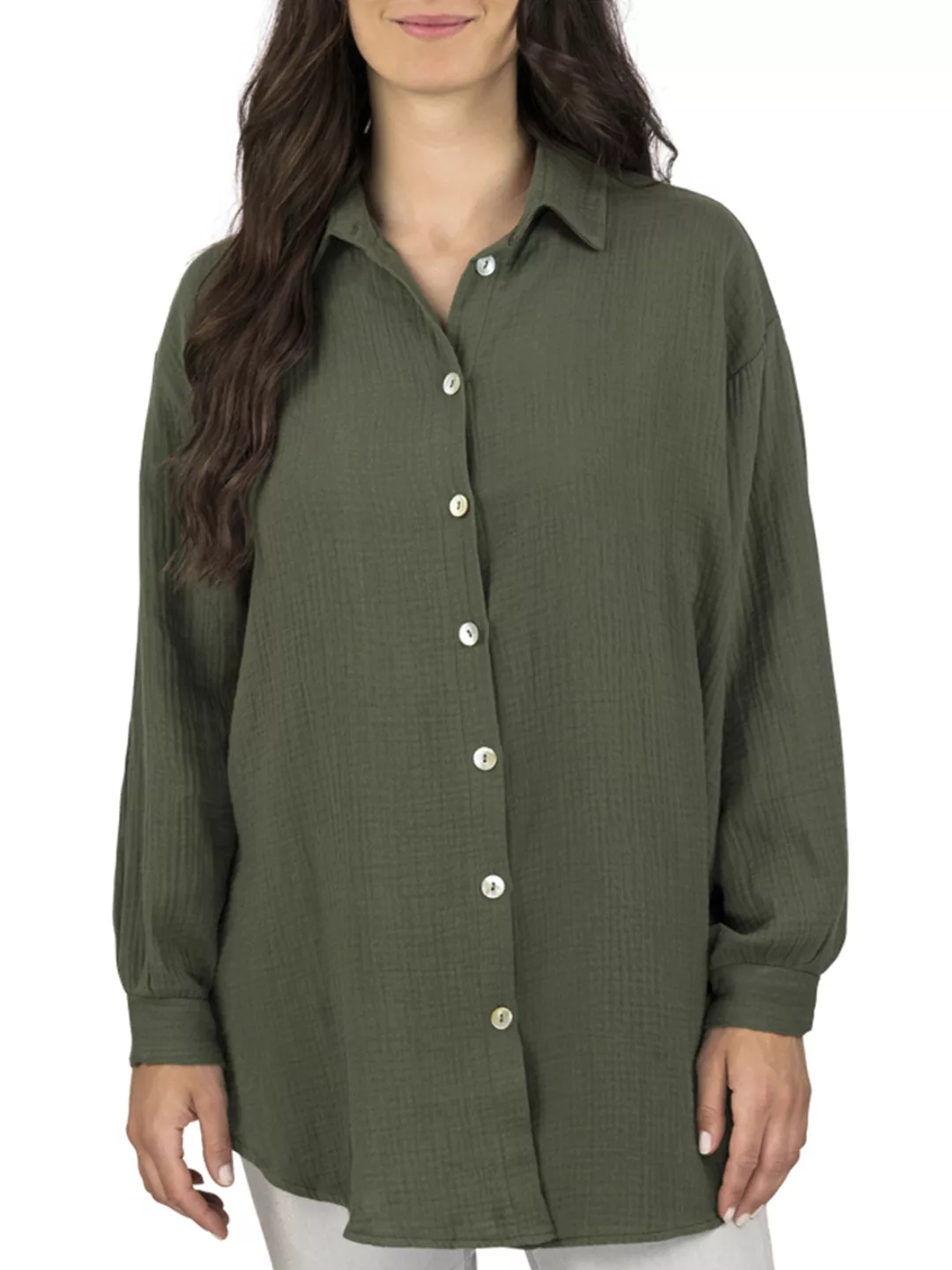 DENIMFY Musseline Bluse Damen Oversized DFMathilda günstig online kaufen