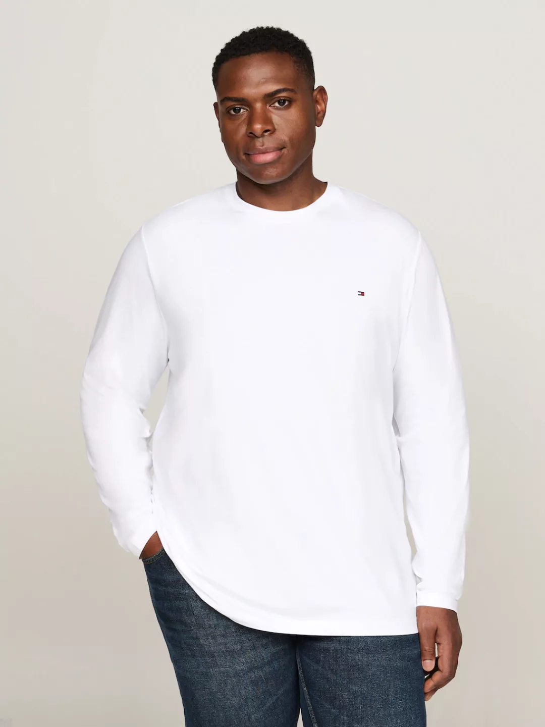 Tommy Hilfiger Big & Tall Langarmshirt BT-STRETCH SLIM FIT LS TEE-B günstig online kaufen