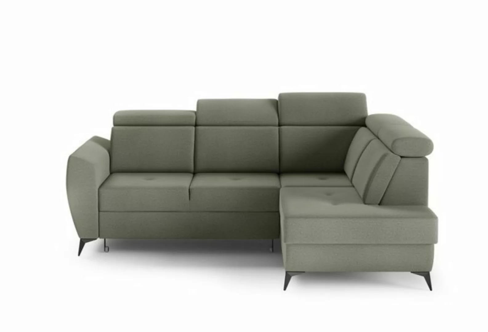 MOEBLO Ecksofa TESLIN II, Couch für Wohnzimmer, Schlafsofa Sofagarnitur Sof günstig online kaufen