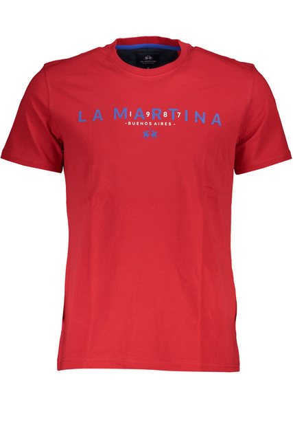 La Martina T-Shirt Rotes Herren T-Shirt Kurzarm, Regular Fit mit günstig online kaufen