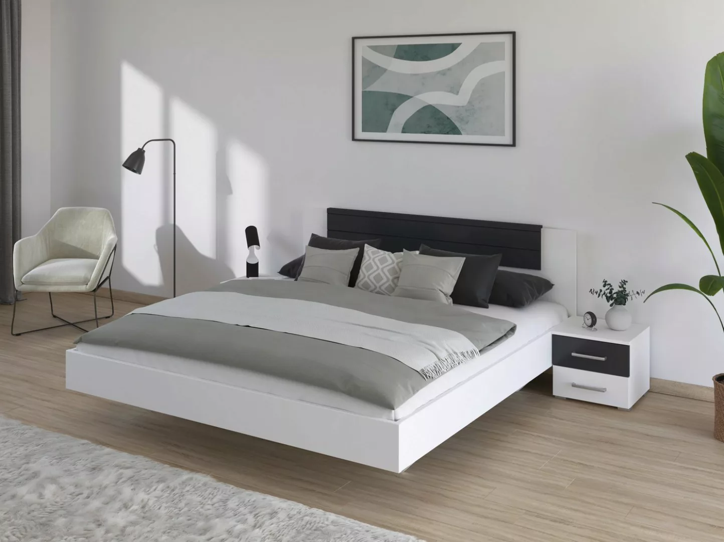 rauch Bettanlage "Doppelbett Futonbett BARCELONA in schwebender Optik", (Se günstig online kaufen