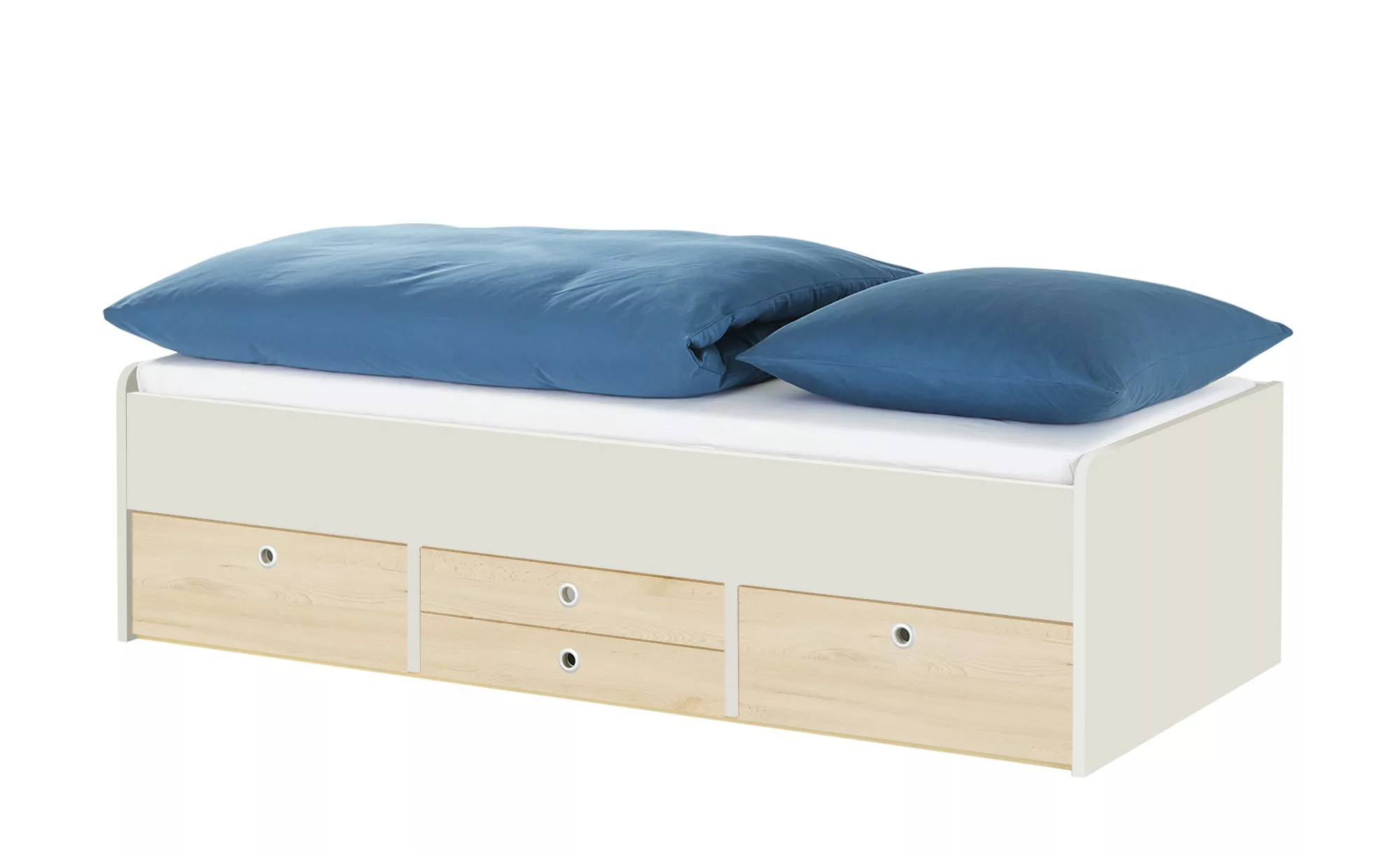 Schubkastenbett  Grow Up - grau - 127 cm - 54,5 cm - Betten > Bettgestelle günstig online kaufen