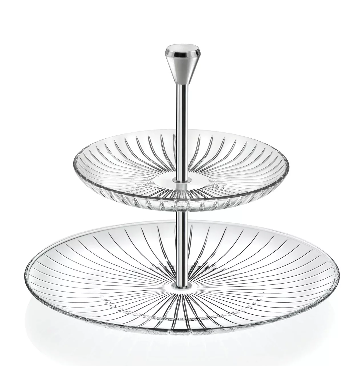 Etagere 2-stöckig Sunbeam Cup Cake Ständer 22cm Glas Metall günstig online kaufen