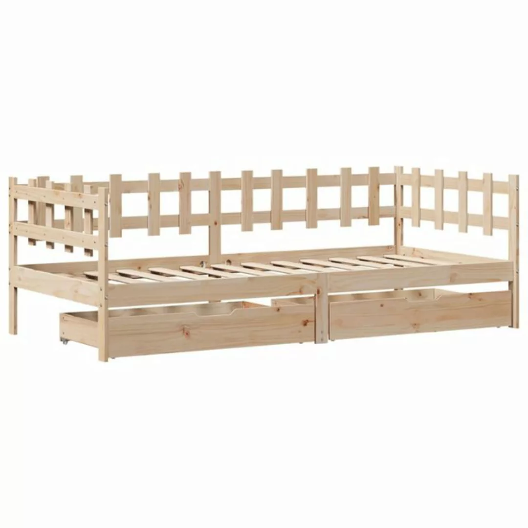 vidaXL Bett Tagesbett mit Schubladen 90x190 cm Massivholz Kiefer günstig online kaufen