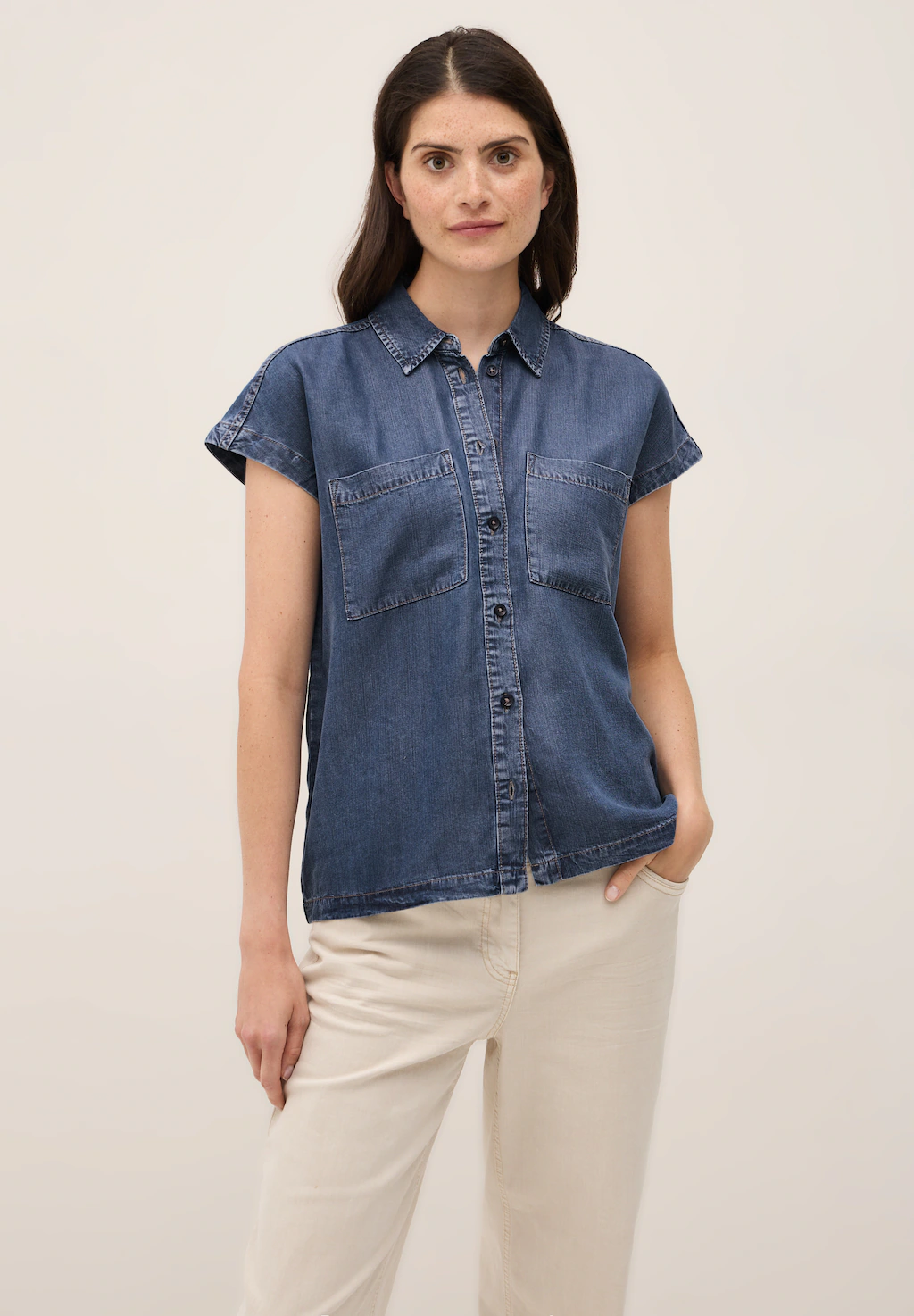 Cecil Jeansbluse, in Denim-Optik günstig online kaufen
