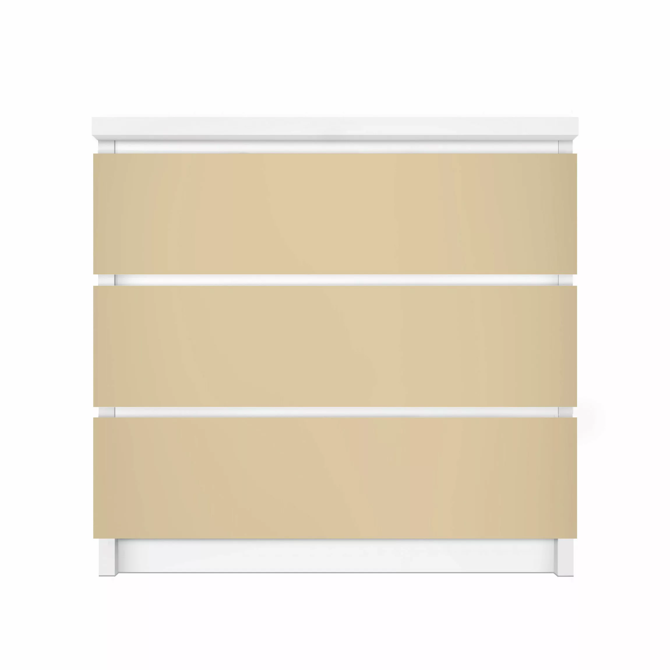 Möbelfolie für IKEA Malm Kommode 3 Schubladen Colour Light Brown günstig online kaufen