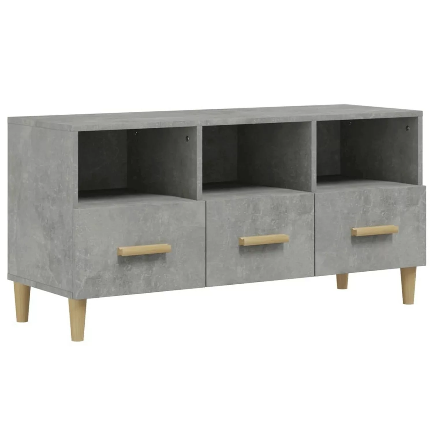 VidaXL TV-Schrank Betongrau 102x36x50 cm Holzwerkstoff  Modell 1 günstig online kaufen