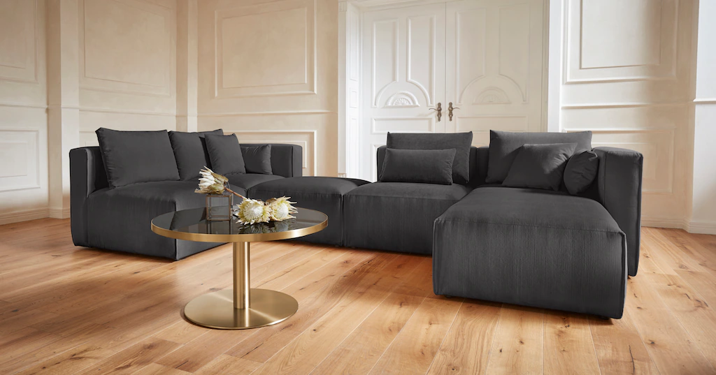 Home affaire Wohnlandschaft "Comfine U-Form", zusammengesetzt aus Modulen, günstig online kaufen