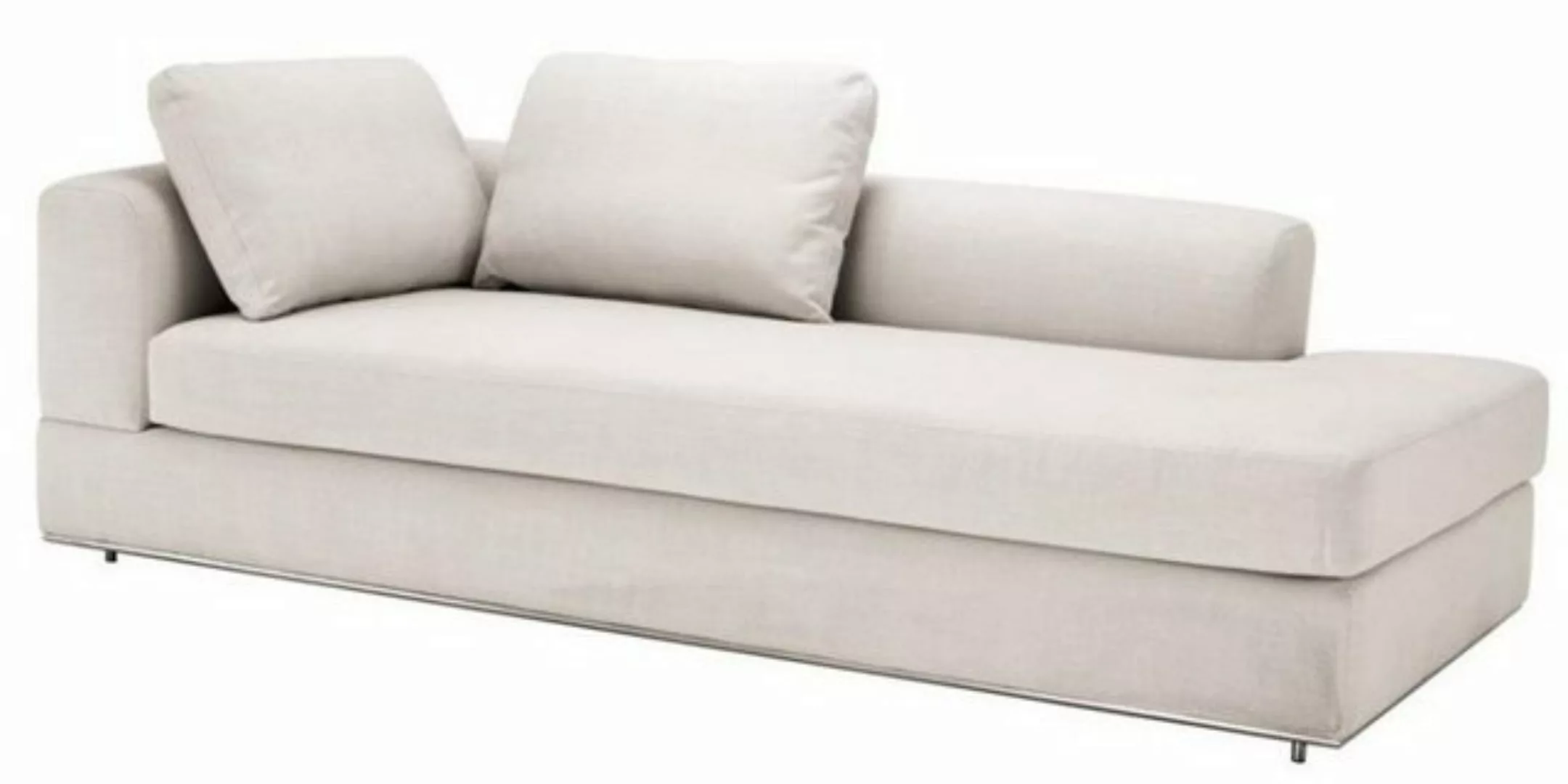 Casa Padrino Sofa Designer Sofa Naturfarbig Linksseitig 231 x 101 x H. 85 c günstig online kaufen