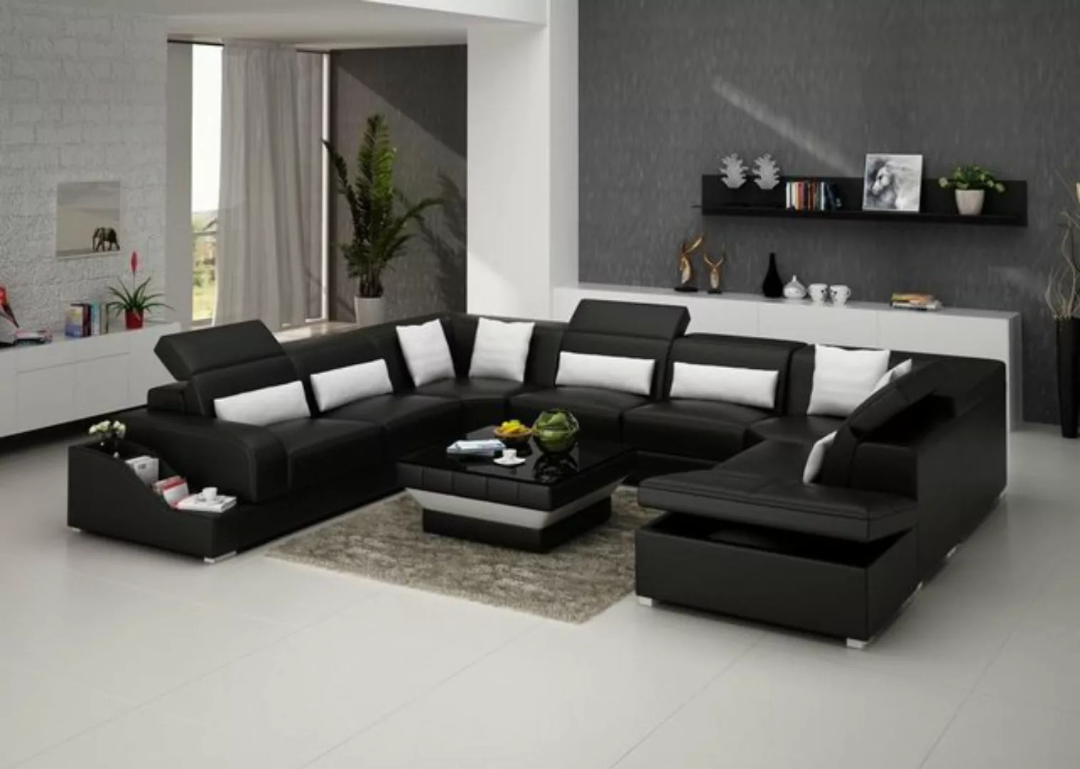 JVmoebel Ecksofa, Ecksofa Leder Sofa Polster Eck Sitz Wohnlandschaft Garnit günstig online kaufen