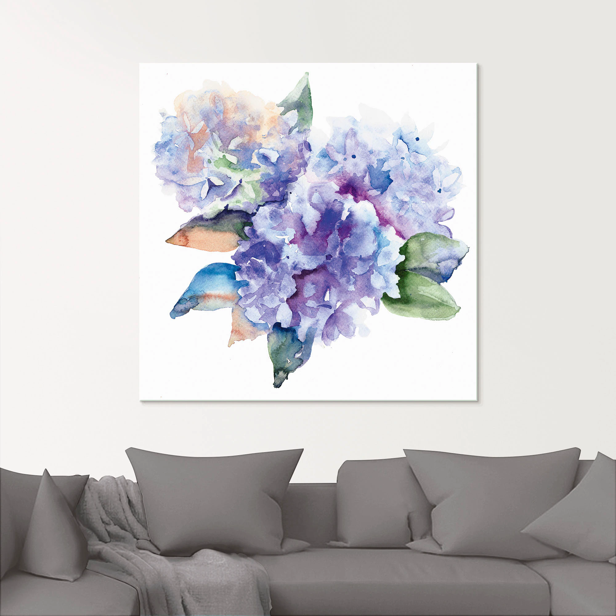 Artland Glasbild "Hortensien", Blumen, (1 St.), in verschiedenen Größen günstig online kaufen