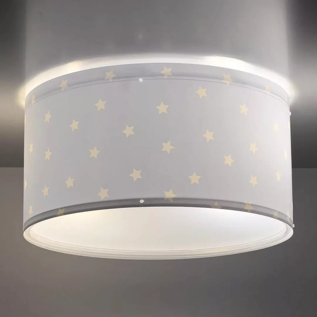 Kinderzimmer Deckenleuchte Star Light Blue in Hellblau E27 günstig online kaufen