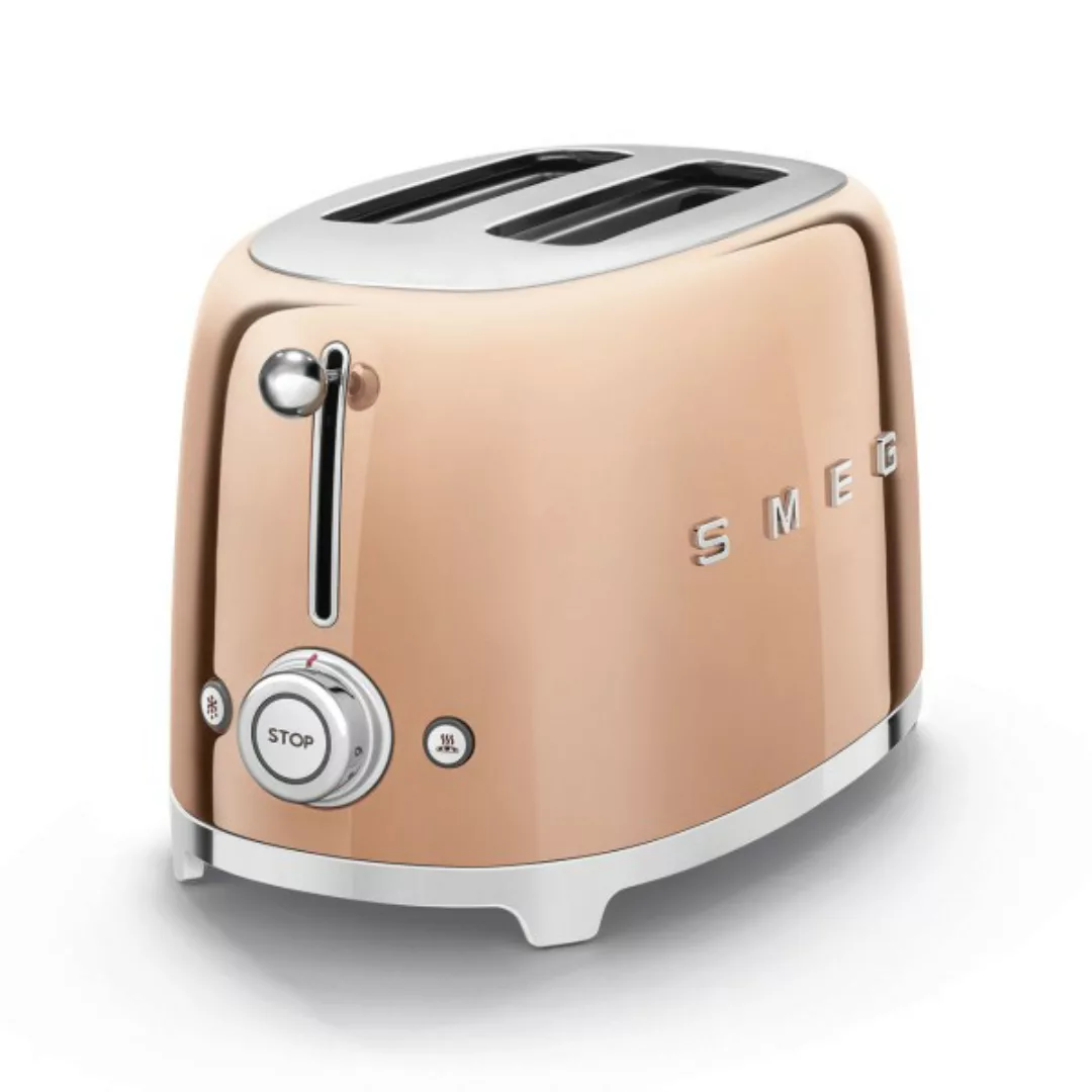 Kompakter Retro 2-Schlitz-Toaster Rose Gold günstig online kaufen