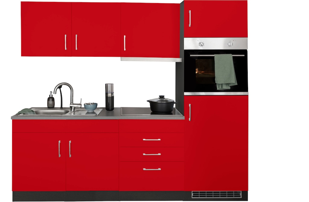 HELD MÖBEL Küchenzeile "Paris", mit E-Geräten, Breite 220 cm, wahlweise mit günstig online kaufen