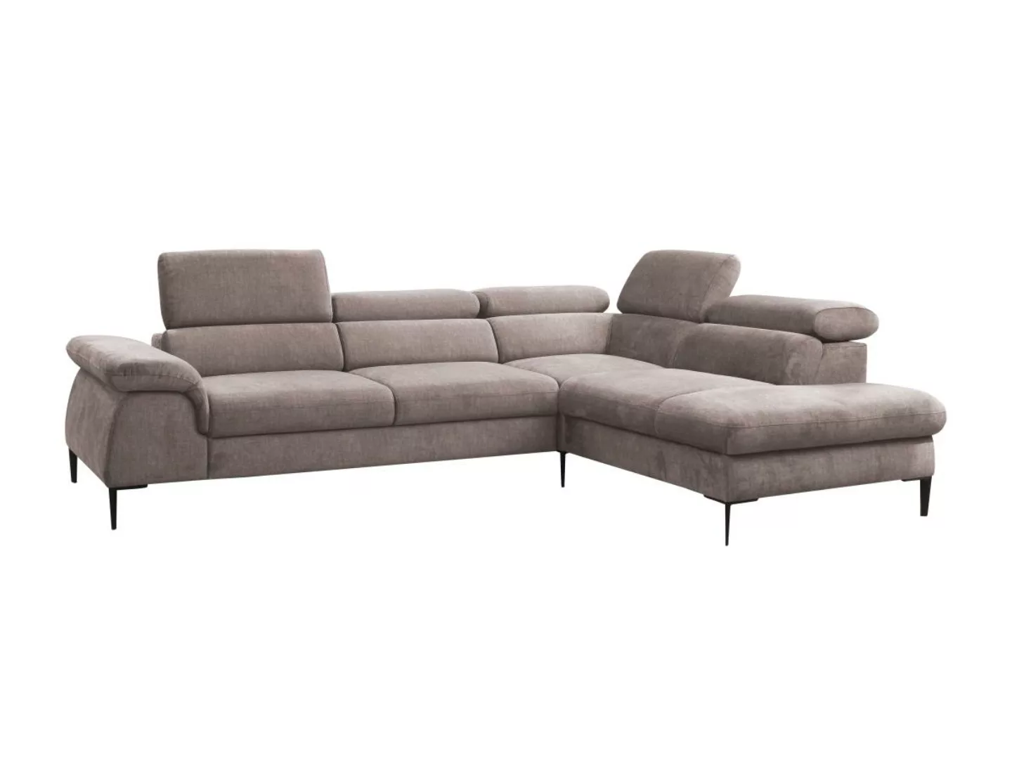 Ecksofa mit Schlaffunktion - Ecke Rechts - Stoff - Taupe - SEPINA von PASCA günstig online kaufen