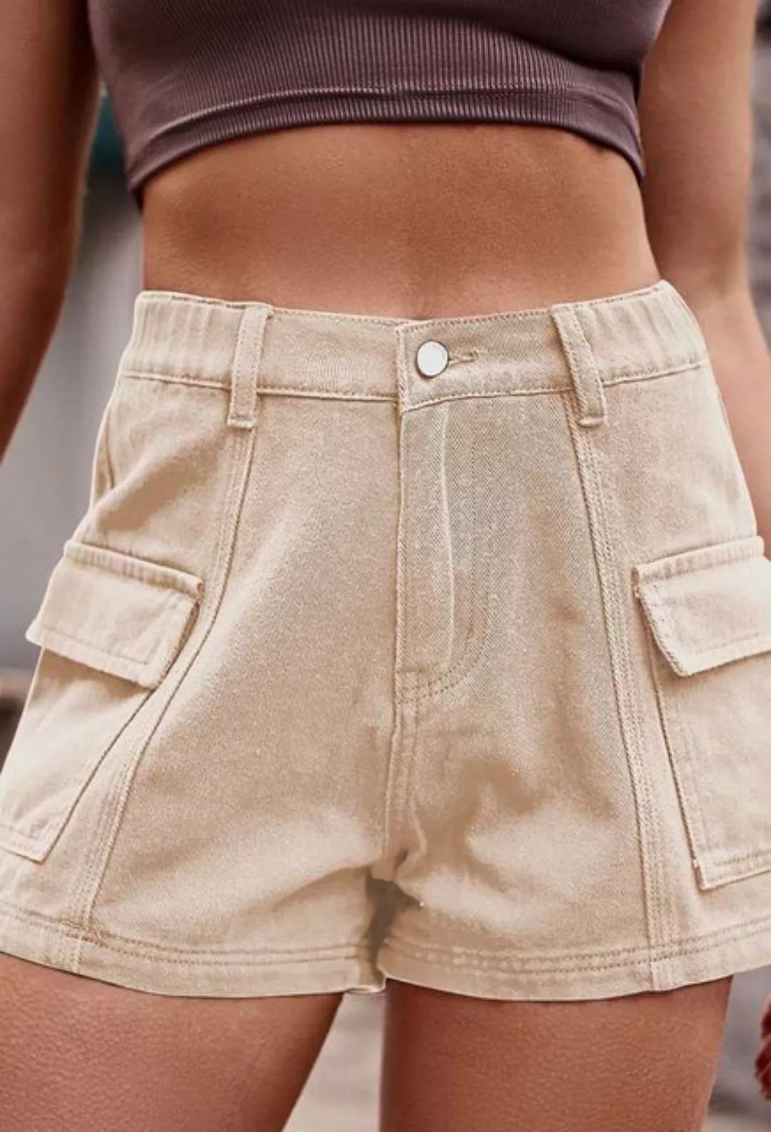 SEGUEN Jeansshorts Elastische Taille Sexy Denim Shorts für Frauen (Arbeitsk günstig online kaufen