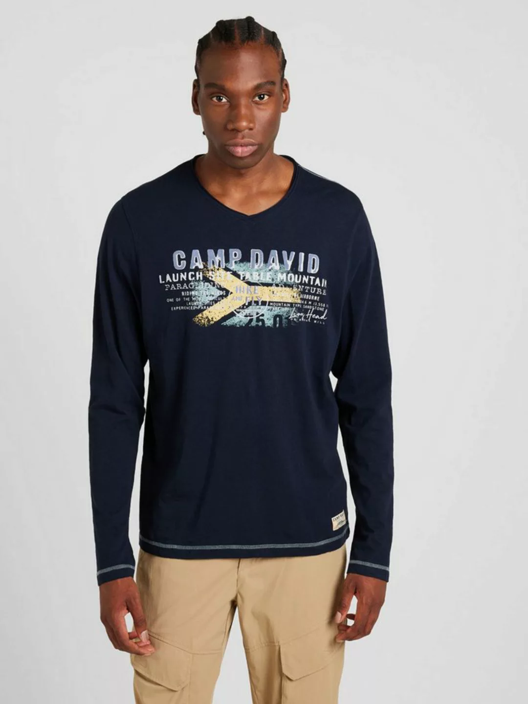 CAMP DAVID Langarmshirt (1-tlg) günstig online kaufen